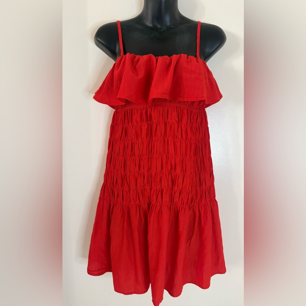 Women’s Drop Waist Ruffle. Mini A -Line Dress - Future Collective. Size Small